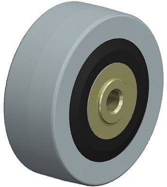 Blickle VPA 50/6K Rad aus Vollgummi, Grau, 105015