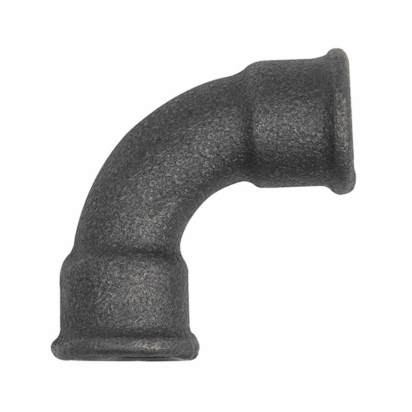 Riegler Bogen 2a, 90°, kurz, Rp 1/2 innen, Rp 1/2 innen, Temperguss schwarz, 133597