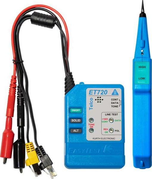 Kurth Electronic Telco-Leitungssucher Kit, bestehend aus EasyTest und Probe, KE701, D170C