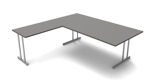 Kerkmann Winkelarbeitsplatz, Start Up, B 2000 mm x T 2000 mm x H 750 mm, Farbe: Grafit (Montage), 11437212-1