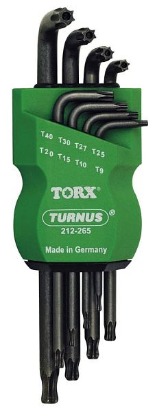 KUKKO Tamper TX-Winkelschraubendreher im Satz, Tamper Torx Profil: 9; 10; 15; 20; 25; 27; 30; 40, VE: 10 Stück, 212-265