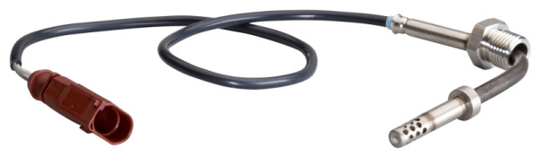 HELLA Sensor, Abgastemperatur, 2-polig, geschraubt, Kabel: 395mm, 6PT 010 376-151