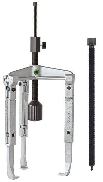 KUKKO 3-armiger Universal Abzieher mit verlängerten Haken und Hydraulikspindel, Spannweite außen: 160 mm, Spanntiefe: 300 mm, 30-2-3-B