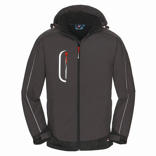 4PROTECT Softshelljacke MONTANA, grau/schwarz, Größe: 5XL, 3390-5XL