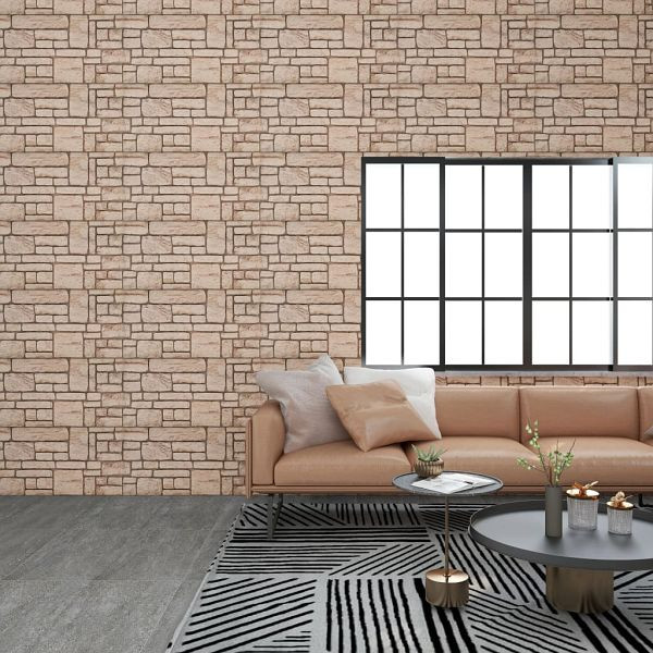 vidaXL 3D-Wandpaneele 11 Stück Beige Backstein-Optik EPS, 147206