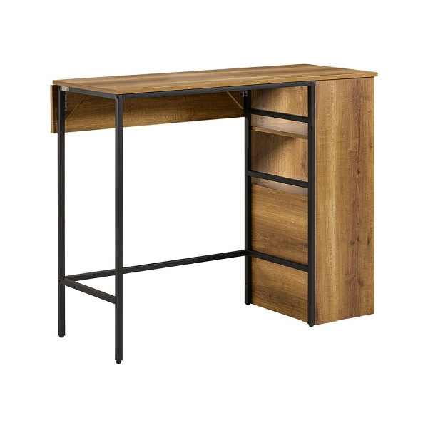 SoBuy Bartisch mit einer Tür Braun 120x63x95cm, Industriell, FWT98-PF