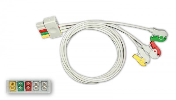 Golmed 3-adrige EKG-Patientenleitung mit Klammern, zu Dräger (ARBO-VS), 7-09-G3