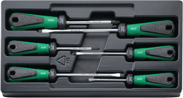 STAHLWILLE Schraubendrehersatz 3K DRALL Nr.4891 6-teilig, 96489110