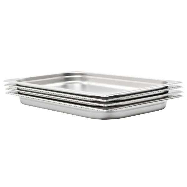 vidaXL Gastronormbehälter 4 Stück GN 1/1 40 mm Edelstahl, 50879