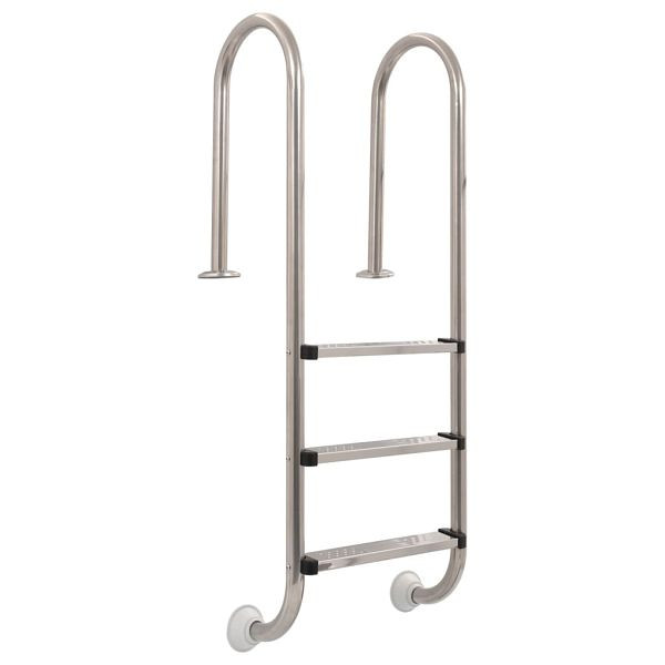 vidaXL Pool-Leiter 3 Stufen 120 cm Edelstahl 304, 91759