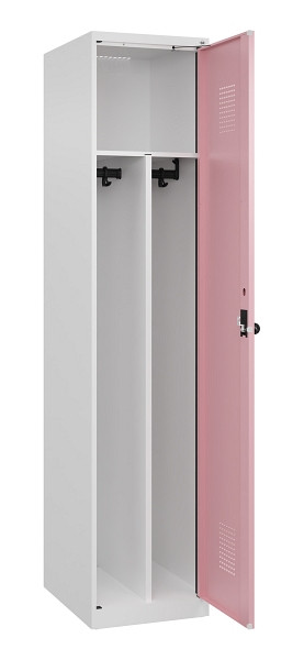 C+P Spind Evolo PLUS, 1 Abteil, 1850x400x500mm, 9016/3015, Verschluss Drehriegel, 049000-12F S10018