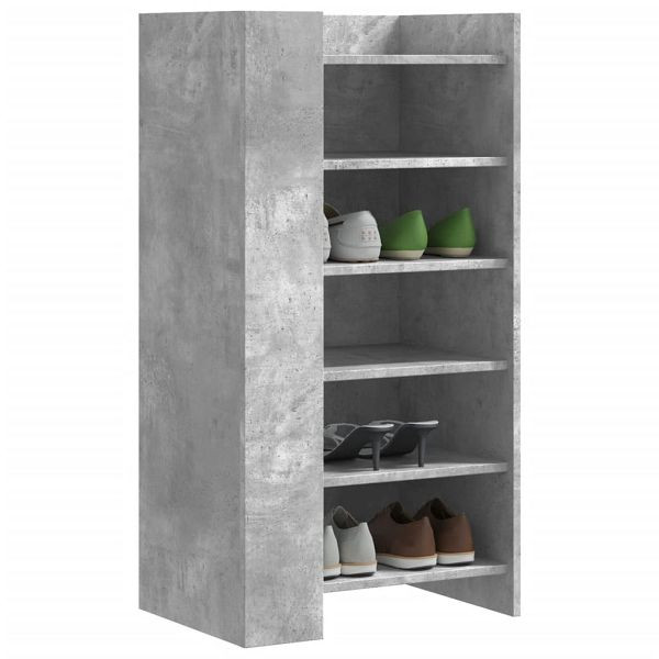 vidaXL Schuhschrank Betongrau 52x37,5x100 cm Holzwerkstoff, 848447