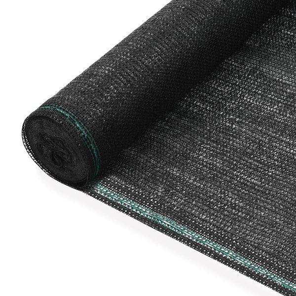 vidaXL Tennisblende HDPE 1,8x50 m Schwarz, 45271