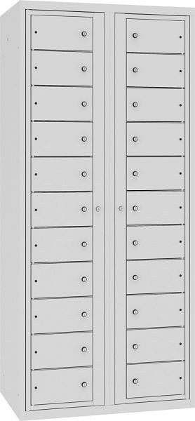 Eurobox Wäscheausgabeschrank stehend mit Zentralrahmen, 2 Abteile / 22 Fächer, 0805-043211