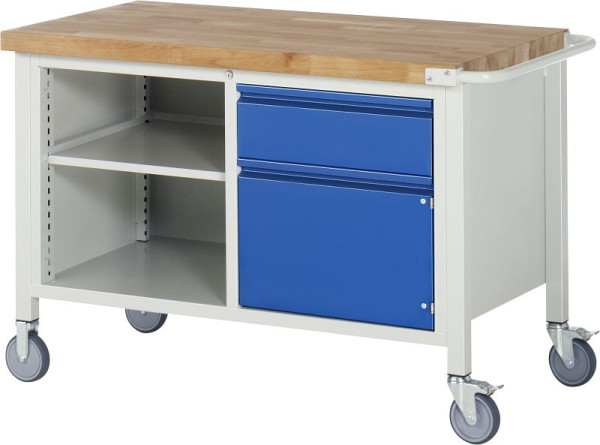 RAU Fahrbare Werkbank 8461I2, B1250xT700xH880mm, 1xSchublade-TA, 1xTür, 05-8461I2-127R4S.11