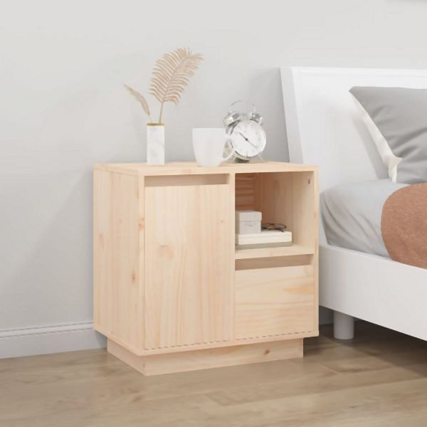 vidaXL Nachttisch 50x34x50 cm Massivholz Kiefer, 814479