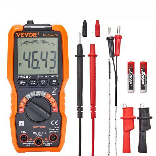 VEVOR Digital Multimeter 6000 Counts Voltmeter Batterietester Ohm Volt Ampere, ZD600010A600VXDM7V0