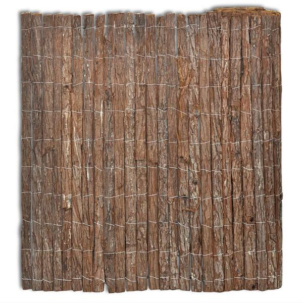 vidaXL Rindenzaun 400×100 cm, 141604