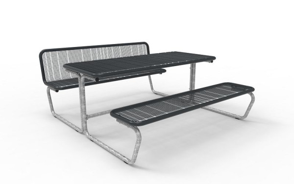 Erlau Sitz-Tisch-Kombination Palma Spektrum, mit einseitiger Rückenlehne, RAL 7016 Anthrazitgrau, 5420533