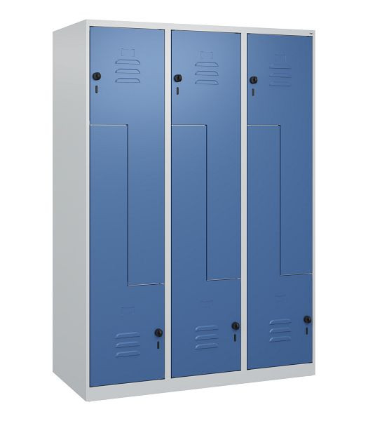 C+P Z-Spind Classic PLUS, 6 Abteile, 1700x1200x500mm, 7035/5023, Drehriegel, 0800037-326 S10018