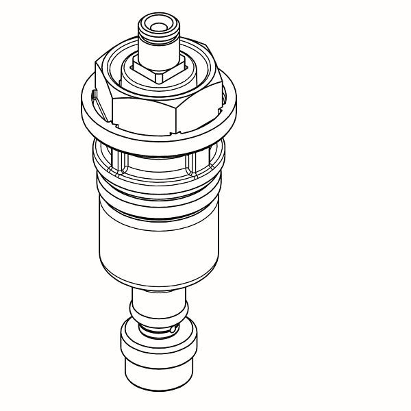 KWC Funktionsteil, Aqualine, für WC-Spüler DN20, 2000104374