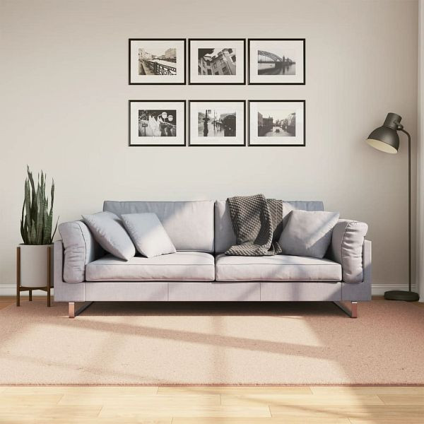 vidaXL Teppich HUARTE Kurzflor Weich und Waschbar Blassrosa 160x230 cm, 375155