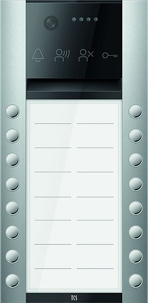 TCS Türkontrollsystem PES PRO Video Außenstation 16T 2 Spalten AP silber, AVA620216-0010