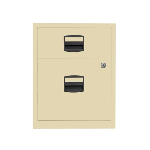 Bisley Home Rollcontainer PFA, 1 Universalschublade, 1 HR-Schublade, 606 creme, PFAM1S1F606