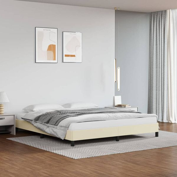 vidaXL Bettgestell Creme 180x200 cm Kunstleder, 346918, 8720287169673