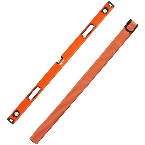 VEVOR Wasserwaage Aluminium Magnetwasserwaage 1222 mm 3 Libellen 45-Grad-Winkel, JXSPCLH48INCHKX03V0