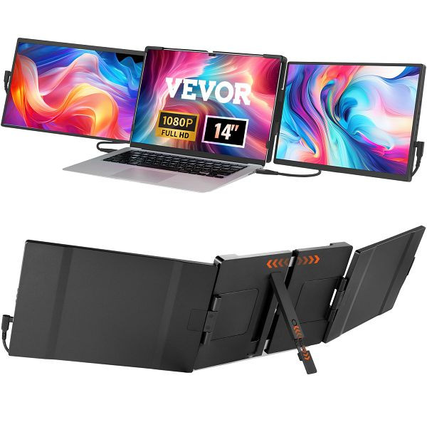 VEVOR Laptop-Bildschirmerweiterung HD 1080P 355mm Tragbarer Monitor 955-1055mm, BXSDNXSQ14YCAKI6CV2