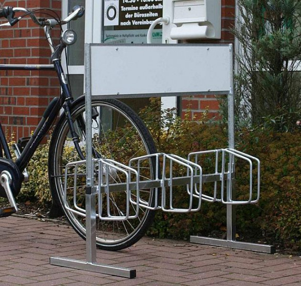 Rasti DONAU Fahrradständer, 6er Stand mit neutraler Werbefläche, F24400