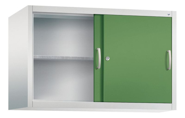 C+P Aufsatzschrank Acurado, H790xB1200xT500mm, Farbe: Lichtgrau / Resedagrün, Bügelgriff, 2 OH, 2055-09 S10028