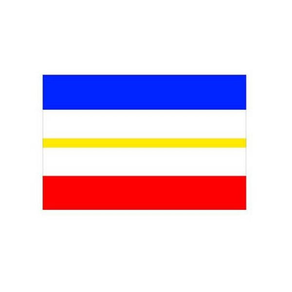 Stein HGS Landesflagge Mecklenburg Vorpommern (ohne Wappen), 400 x 150 cm (Hochformat), mit Karabiner, FlagTop 110 g/m², für Fahnenmasten ab 8 m, mit Hohlsaum für Ø 4 cm Ausleger, 26394