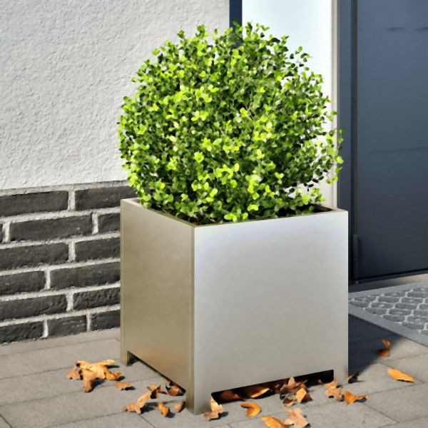 vidaXL Pflanzkübel 40x40x40 cm Edelstahl, für Garten, 851207