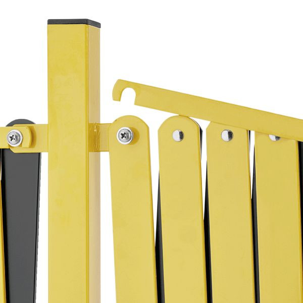 WAS Scherensperre mit sechs Rollen, 4 m, gelb & schwarz, Aluminium, 2395350