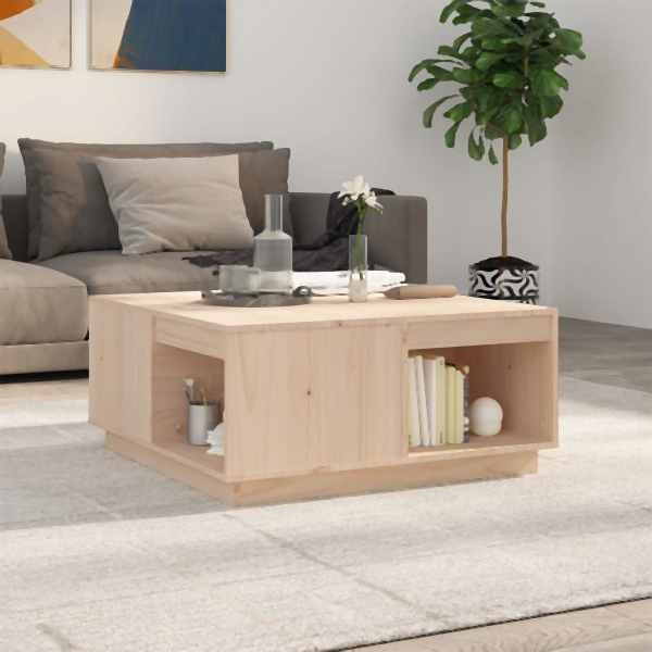 vidaXL Couchtisch 80x81x36,5 cm Massivholz Kiefer, 814524
