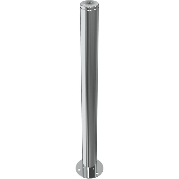 Stein HGS Absperrpfosten -Bollard-, mit Ziernut, zum Aufdübeln, mit Bodenplatte Ø 150mm, keine Ösen, 4272p