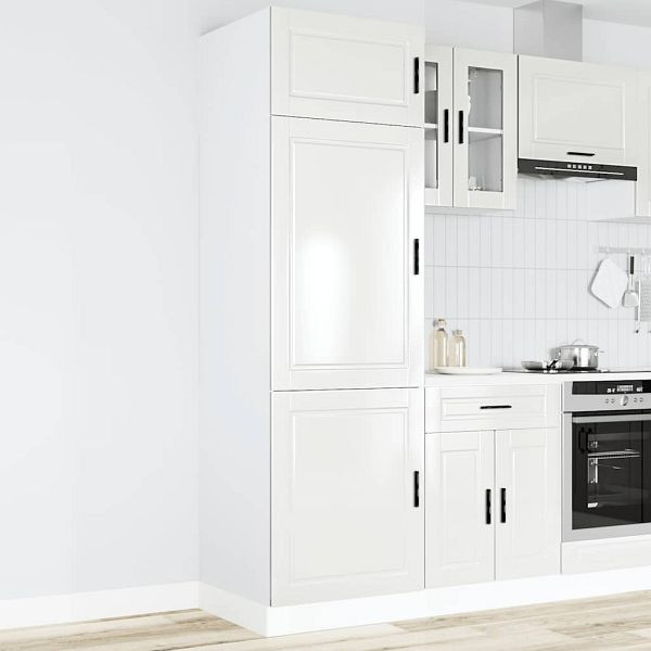vidaXL Küchenschrank Porto Hochglanz-Weiß Holzwerkstoff, 854109