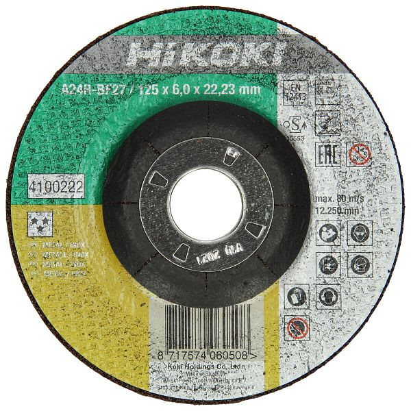HiKOKI Schruppscheibe 150x6,0x22,23 mm, Inox, DPC, 4100223