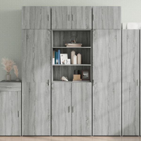 vidaXL Hochschrank Grau Sonoma 70x42,5x225 cm Holzwerkstoff, 3281320