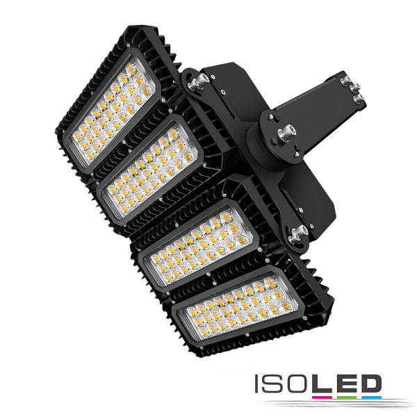 ISOLED LED Flutlicht 450W, 130x40° asymmetrisch, variabel, DALI dimmbar, warmweiß, IP66, 116274