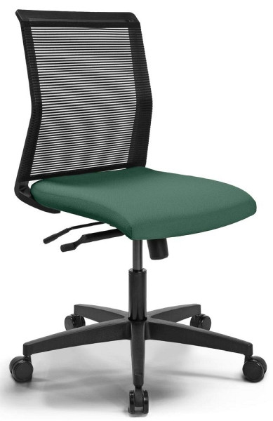 Deskin Bürostuhl SIGMA SMART mit Armlehnen, Grün/Schwarz, 800 x 600 x 330 mm, 346336