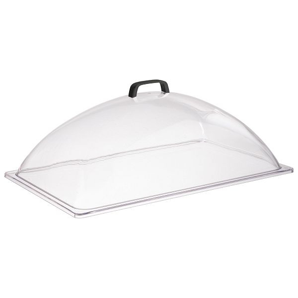 APS GN 1/1 Kuppelhaube, 54 x 33 x 20 cm, Haube aus SAN, schwarzer Griff aus, Zinkdruckguss, passend für GN 1/1, 11070
