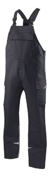 ROFA Latzhose 2162, Größe 114, Farbe 537-dunkelanthrazit-grau, Gewebe 95, Doppel-Pilot, 952162-537-114