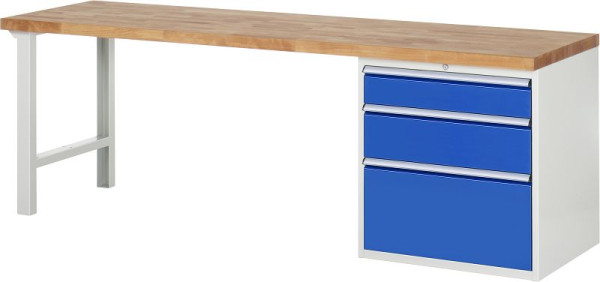 RAU Werkbank Serie 7000 - Modell 7608, B2500 x T700 x H890 mm, 13-7608A1-257B4M.11