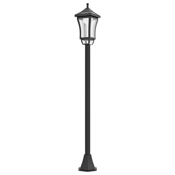 Outsunny Solar Gartenlaterne 127 cm Gartenlampe mit Kaltweiß LED Licht, Lichtsensor IP44 Wasserdicht, B30-053V00BK