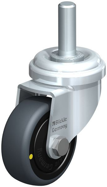Blickle LRA-TPA 50K-ELS-FK-GS10 Apparate-Lenkrolle mit Gewindestift, Thermoplastisches Gummi-Elastomer, Grau, 639070