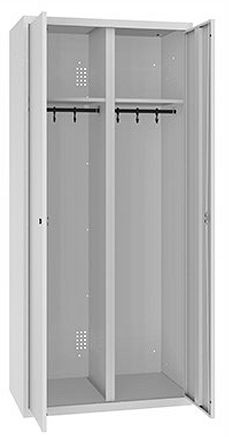 Eurobox Geräteschrank/Putzmittelschrank, 2 Abteile, 2 Kleiderfächer, 1.800 x 800 x 500 mm, 0990-000083