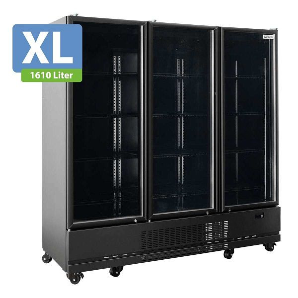 Vaiotec TOPLINE Getränkekühlschrank 3 Türen / 1610 Liter XL,"schwarz", 1919 x 742 mm, 12728